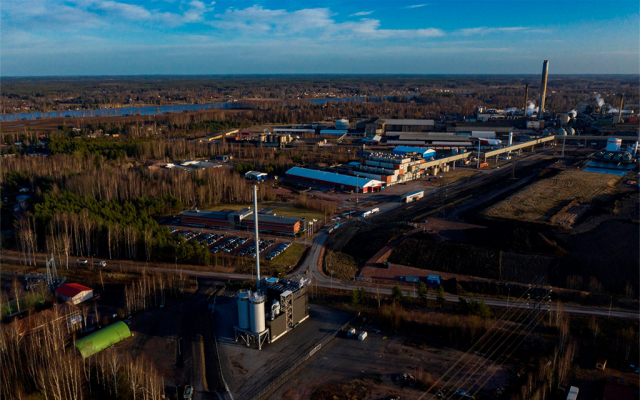 Вид на Norilsk Nickel Harjavalta с высоты птичьего полёта